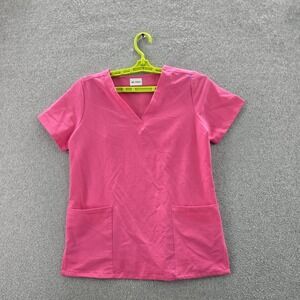 Mandala Women Scrub Top XS Pink PO34-IN Short Sleeve